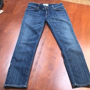 Current Elliott “the crop zip” denim